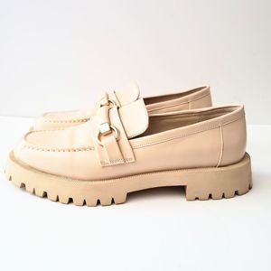 Zara Cream Lug Sole Loafers EU40 US 9